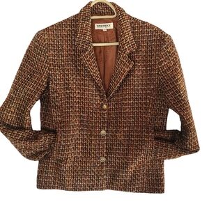 Windridge Cheryl Nash Women's Ginger Tweed Blazer Size 8